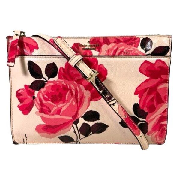 Kate Spade Cameron Street Roses Clarise Crossbody Purse Shoulder Bag MRP $198